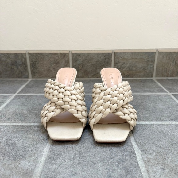 Anne Klein Braided Faux Leather Women’s Chunky Heel, Square Toe, Mule, Size 7 - Picture 2 of 6